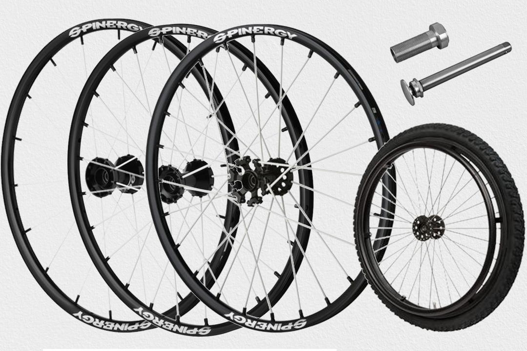 Roues arrière et axes à démontage rapide
