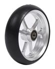 Alu. wheel, silver, with black rubber profile