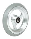 Alu. wheel with rubberprofile, 100 x 22 mm  with spokes