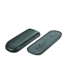 Armrest pad black, integrated foam, 12 x 35 cm, distance between holes 15 cm