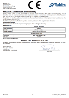 Aqua drejbar badekarsæde af aluminium -  grå med blød PU ryg og sæde (302022)