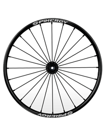 Spinergy SLX black hub, 24 black spokes