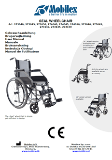 Seat cushion for wheelchairs, textile products - Mobilex A/S - PDF