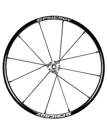 Spinergy XLX, silver hub, 12 black spokes