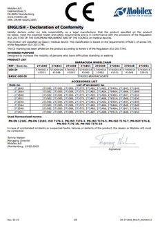 Barracuda kørestol vinklet ryg (271840-271851)