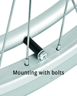 B: mounting with bolts