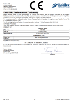 Enkeltfoldet CB Carbonfiber rampe (CB-082)